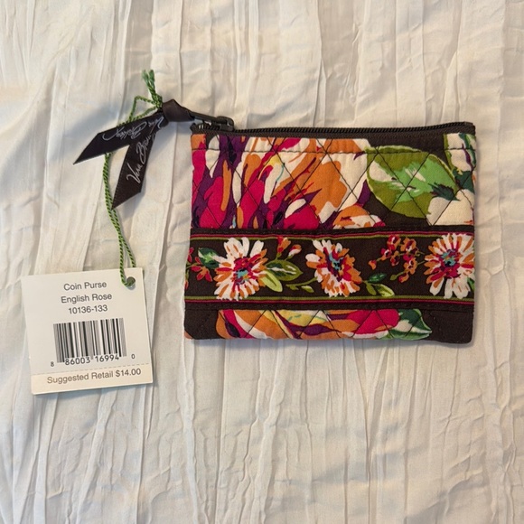 Vera Bradley English Rose Coin Pouch - Picture 1 of 2